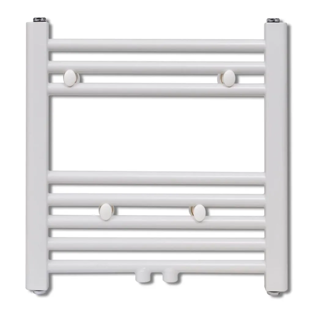 vidaXL Radiateur sèche-serviettes eau chaude droit blanc 480x480 mm