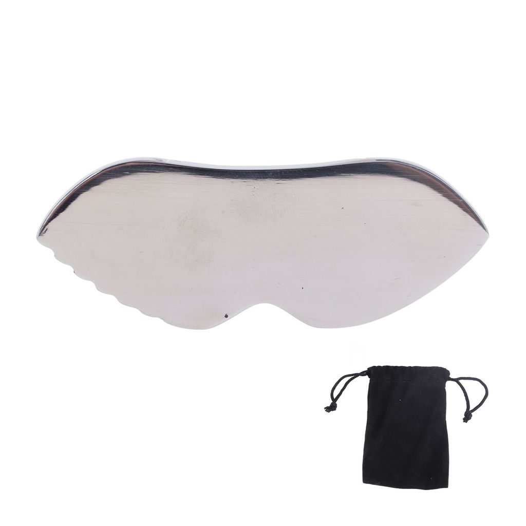 Gua Sha Stein Gua Sha Massagegerät Baumkante Edelstahl Gua Sha Massagesteine für Weiches Gewebe Schmerzlinderung Kieferformung Schwellungsreduktion