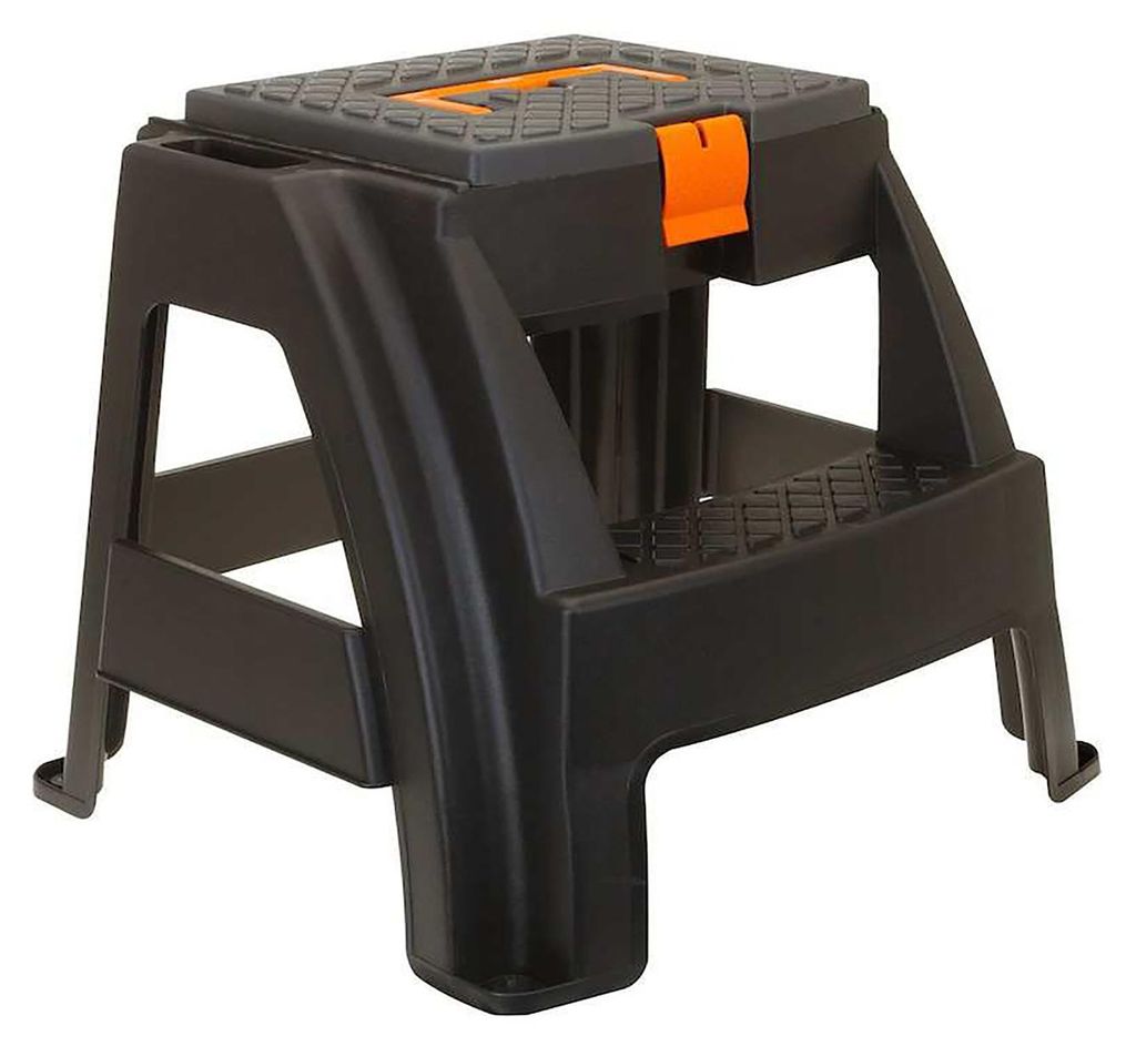 Tragbarer Fußhocker Fußtritt Sitzhocker Hocker mit Staufach Produktbild 