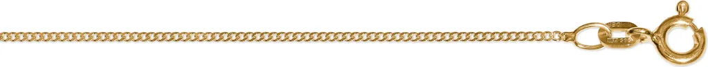 Collier Panzer Plat 1,10 mm en Or Jaune 333 - Chaîne de 45 cm Élégante