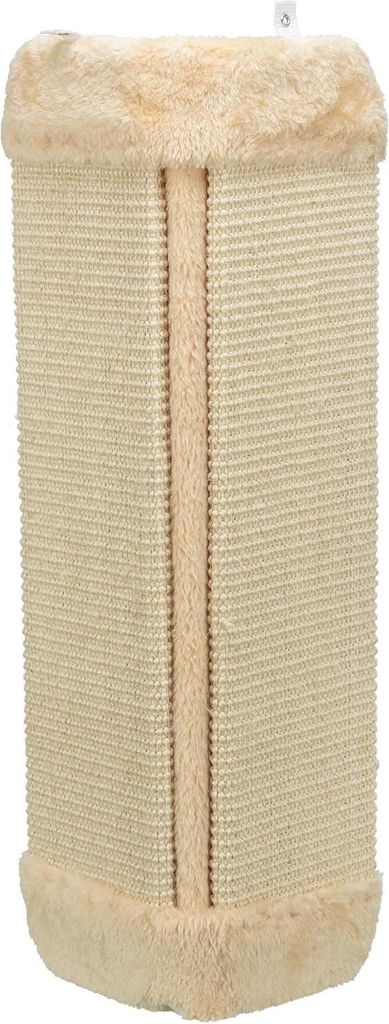 Eckkratzbaum fürs Schlafzimmer – Sisal-Kratzfläche – Plüschbezogene Rückseite – Katzenminze – 50 × 23 × 2,5 cm – 43431
