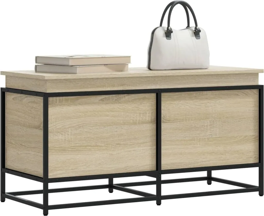 Offerta Cassapanca Sonoma 100x40x51,5 cm: Baule Legno Multiuso