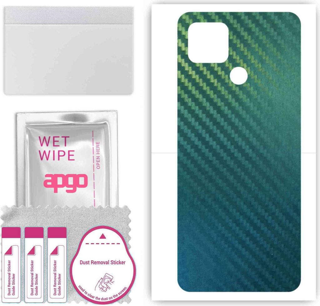 apgo Rückseite Schutzfolie, Skin, kompatibel mit Realme V3, Hinten Displayschutzfolie aus Vinylfolie, kratzfest, einfache Montage - Kohlenstoff-Ch...