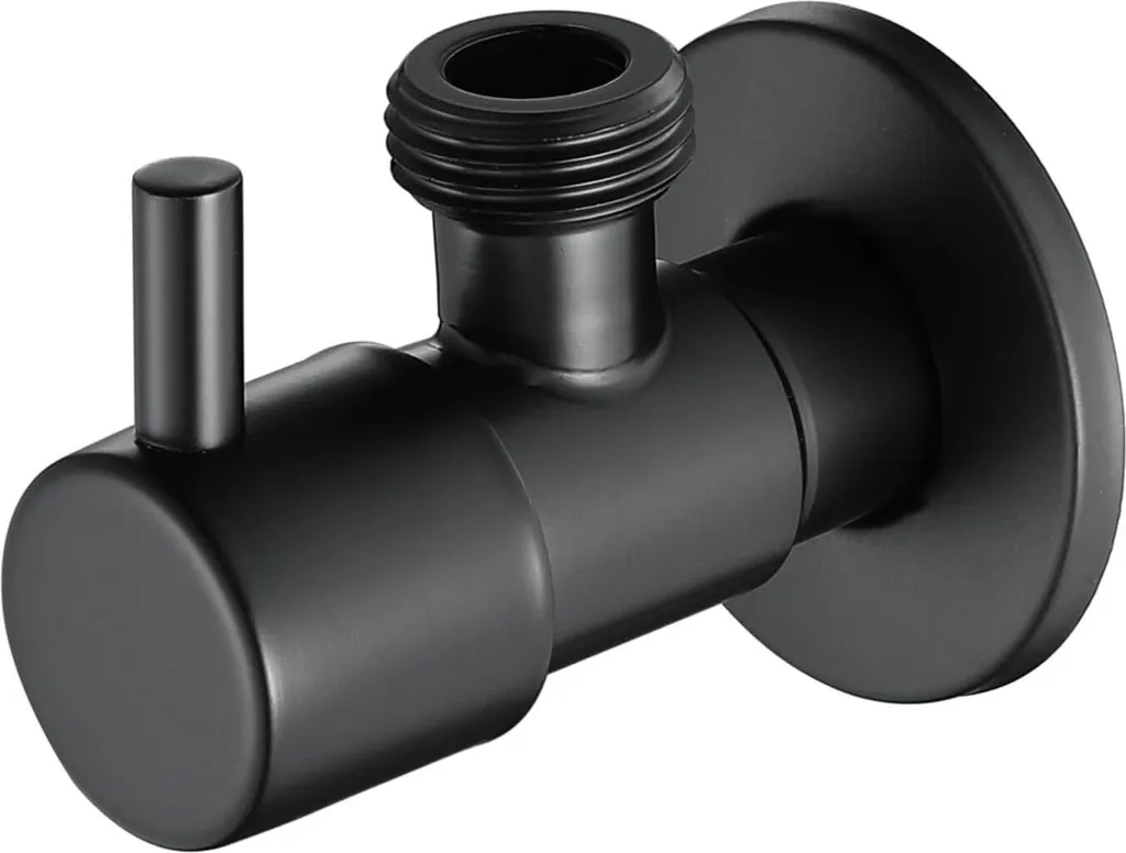 Valvola Angolare ZELURXX Acciaio Inox 1/2" Nera - Qualità Professionale