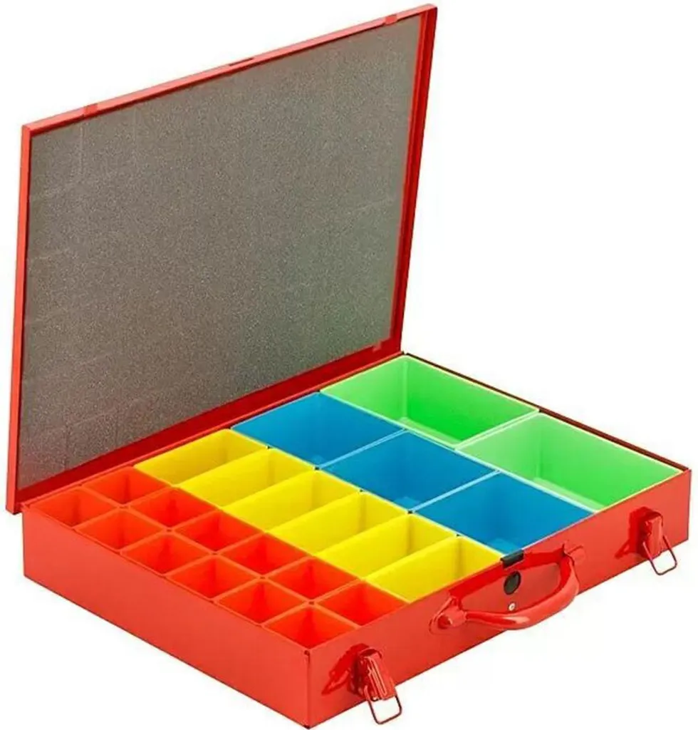 Mallette de rangement rouge 445 mm avec couvercle haute résistance - 2