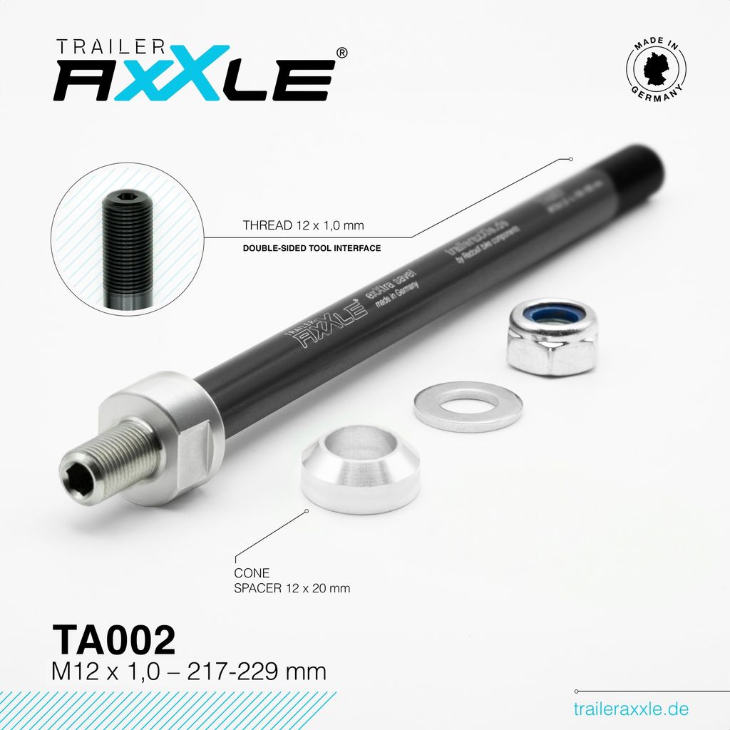 Trailer AxXle TA002 - Die Achse für Fahrrad Kinderanhänger Produktbild 