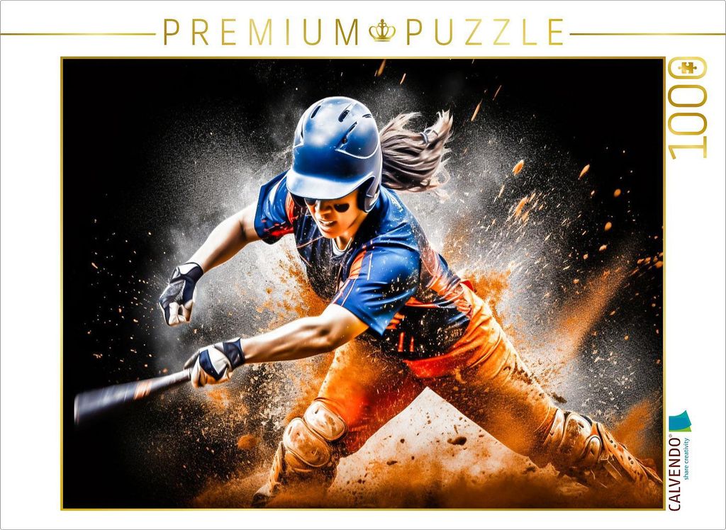 CALVENDO Puzzle Ein Motiv aus dem Kalender Basball und Motivation | 1000 Teile Lege-Größe 64x48cm Foto-Puzzle für glückliche Stunden