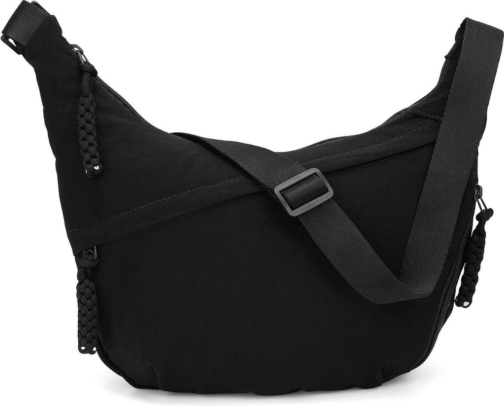 Nylon Umhängetasche Groß Halbmond Crossbody Bag Produktbild 
