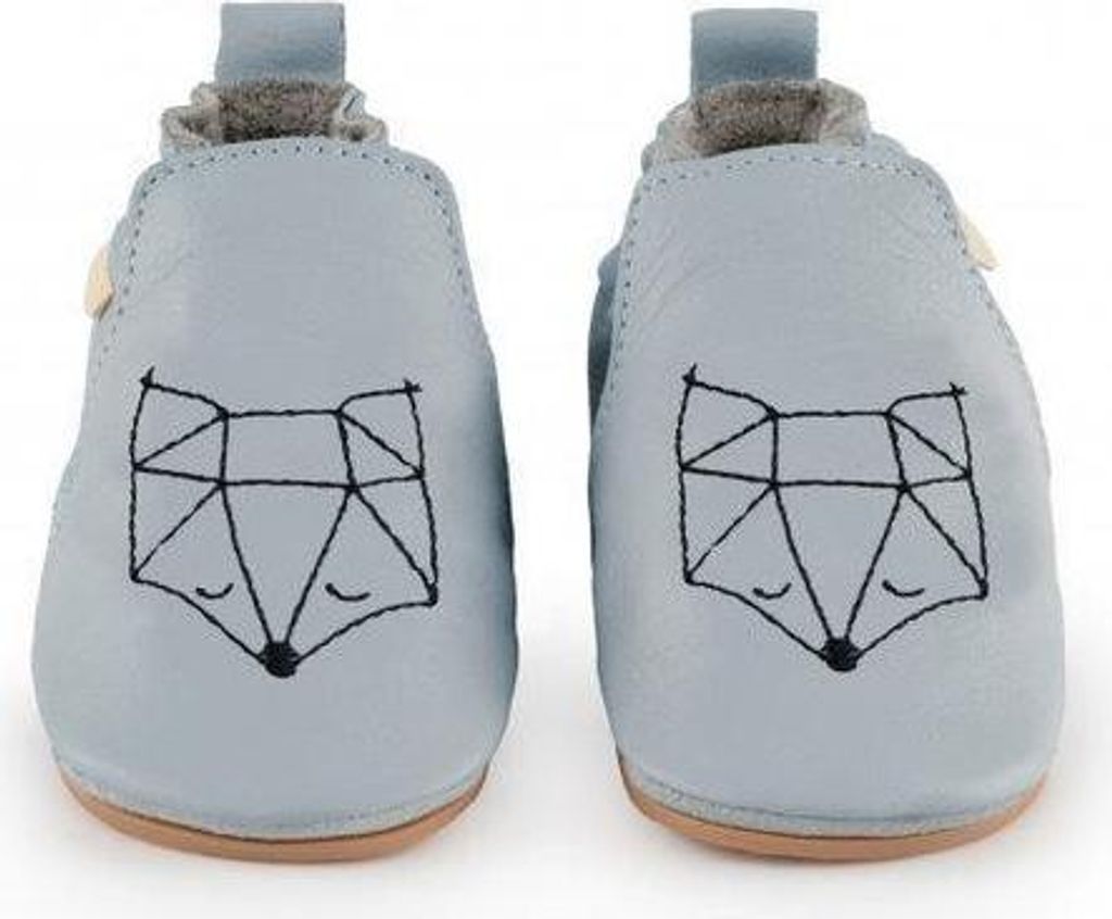 Boumy DUBI Twilight Fox hellblau Lederschuhe Krabbelschuhe 6 - 12 M