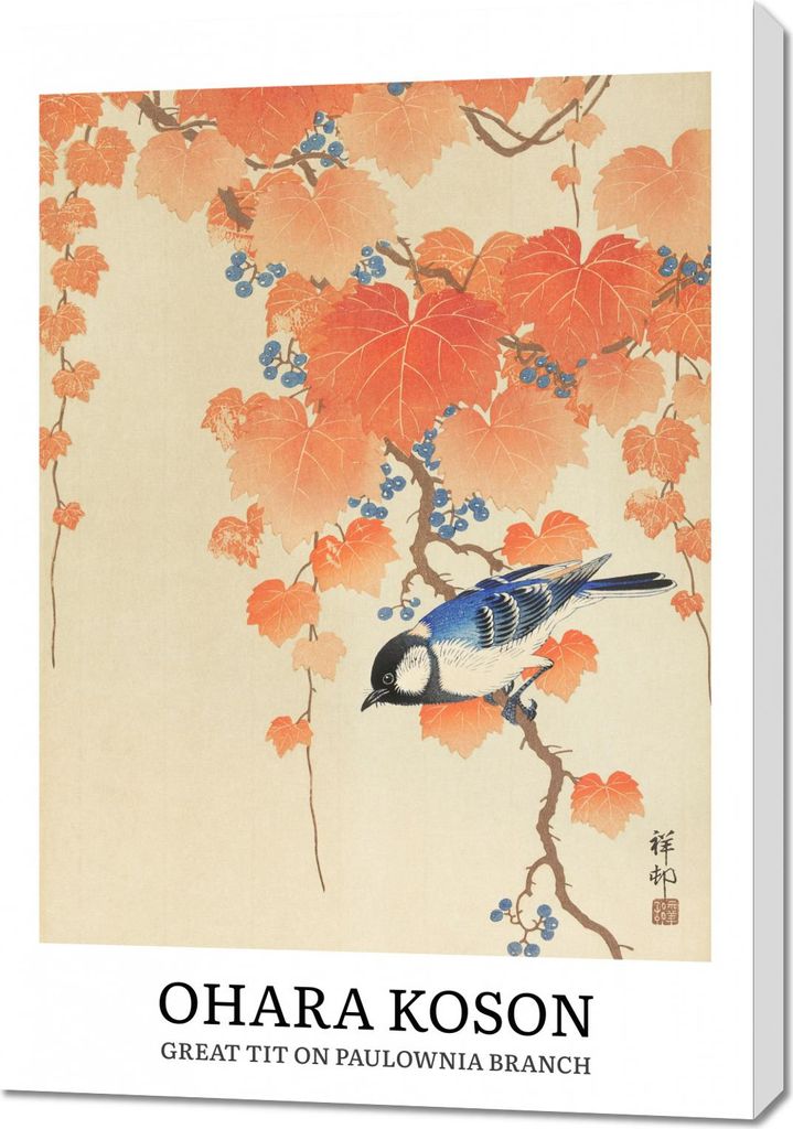 Bild 70x100cm Design großer Tit, Vintage-Koson für das Wohnzimmer