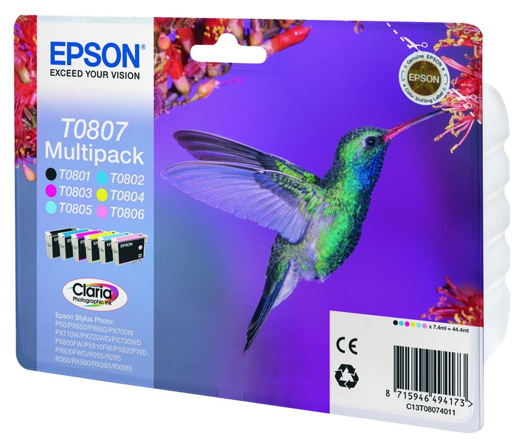 Epson Tintenpatronen Multipack T080 (6 Farben)