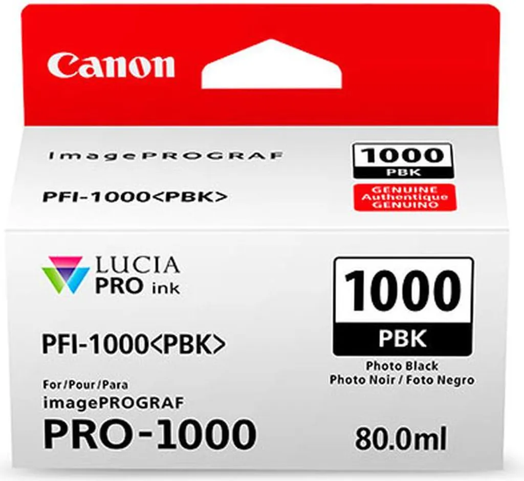 Cartouche originale Canon PFI-1000 Noir pour éviter les buses bouchées