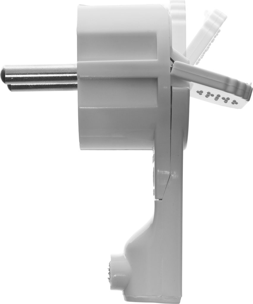 Awtools wtyczka kątowa płaska 10szt. biała wt-16up