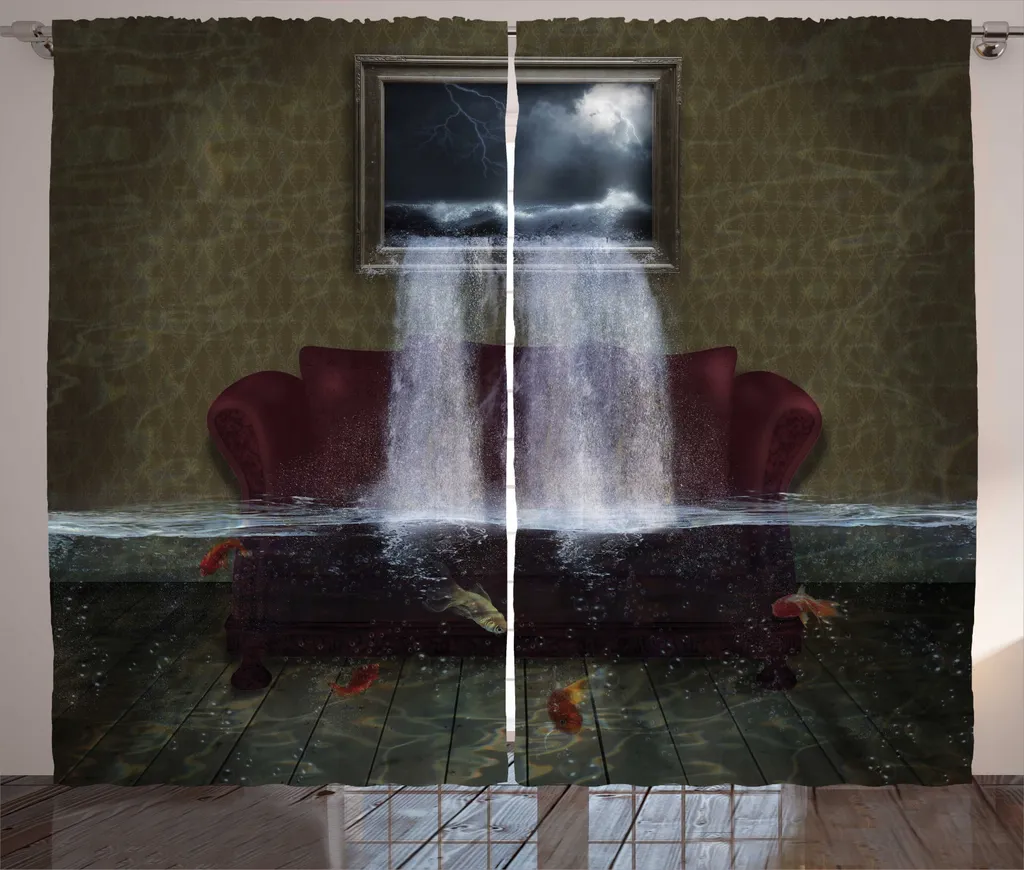 Habillage Fenêtre Salon 280x225 cm - Rideau Thématique Déco Rustique