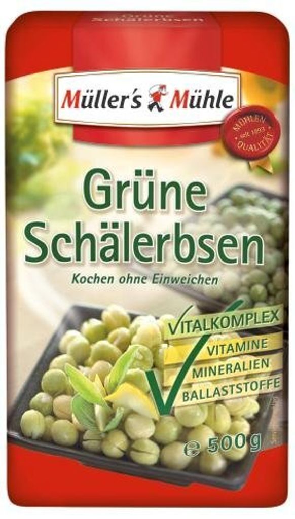 Müller's Mühle Pois verts à écosser, paquet de 7 (7 x 500 g Image du produit 