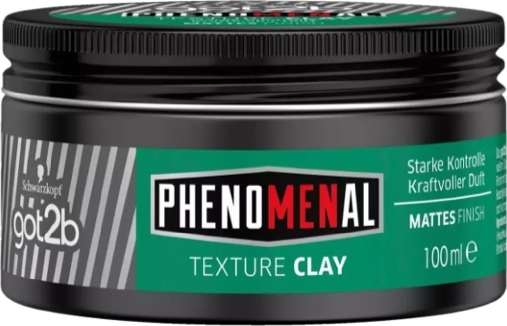 A product shot of a hair styling clay jar.
