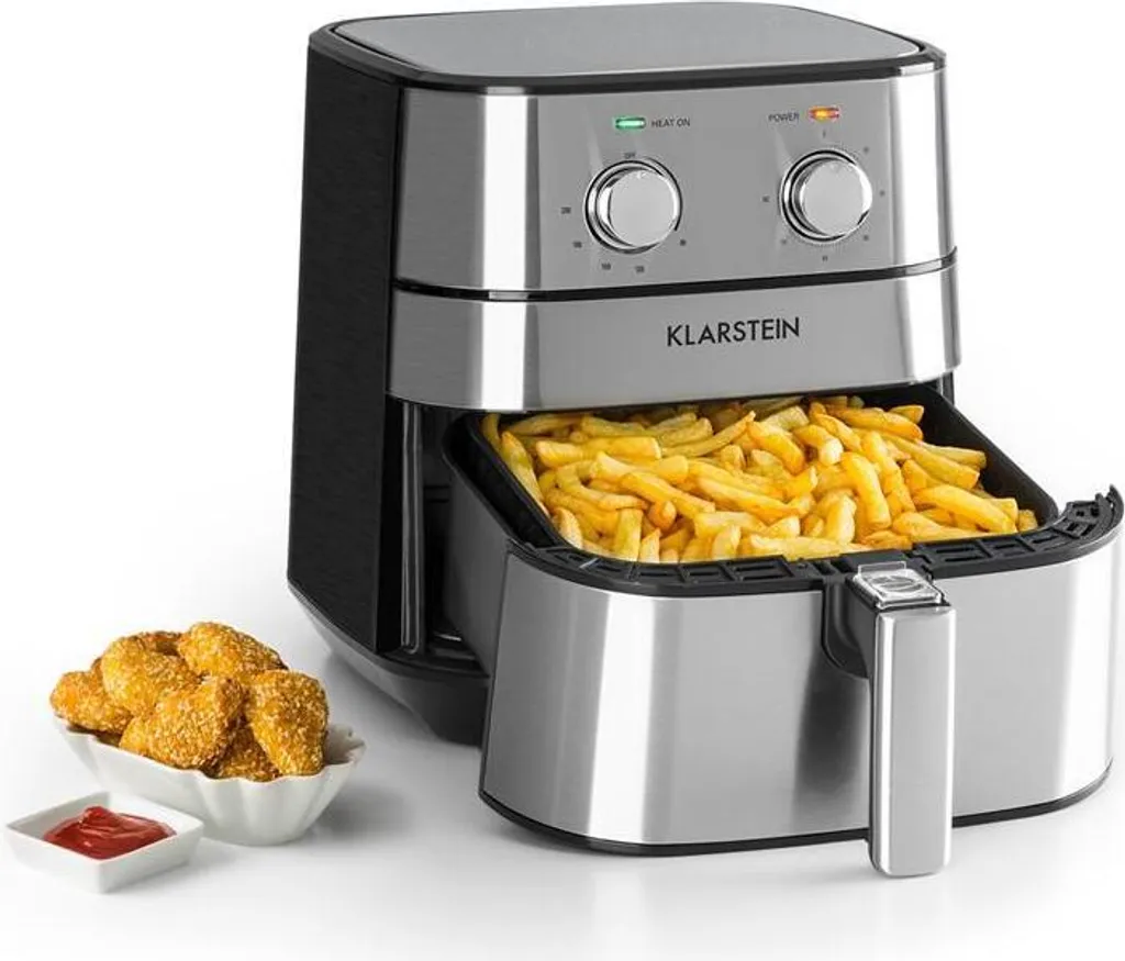 Fini les graisses : Friteuse air chaud AeroVital 5,4L inox haute efficacité