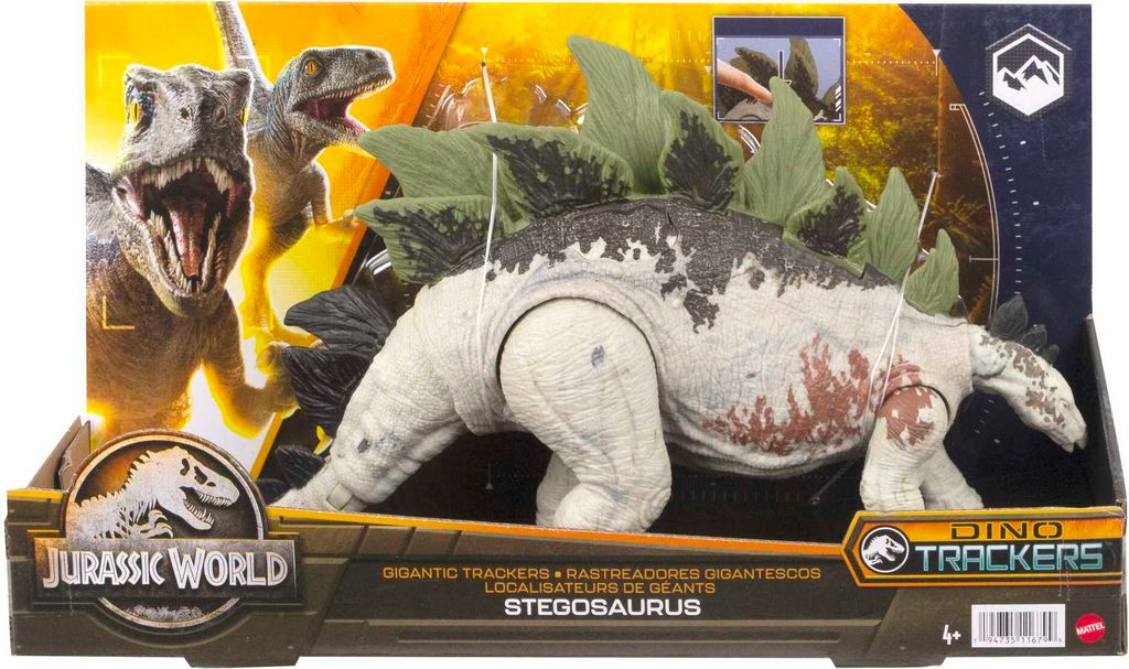 Mattel - Jurassic World Gigantic Dino Trackers Stegosaurus Produktbild 