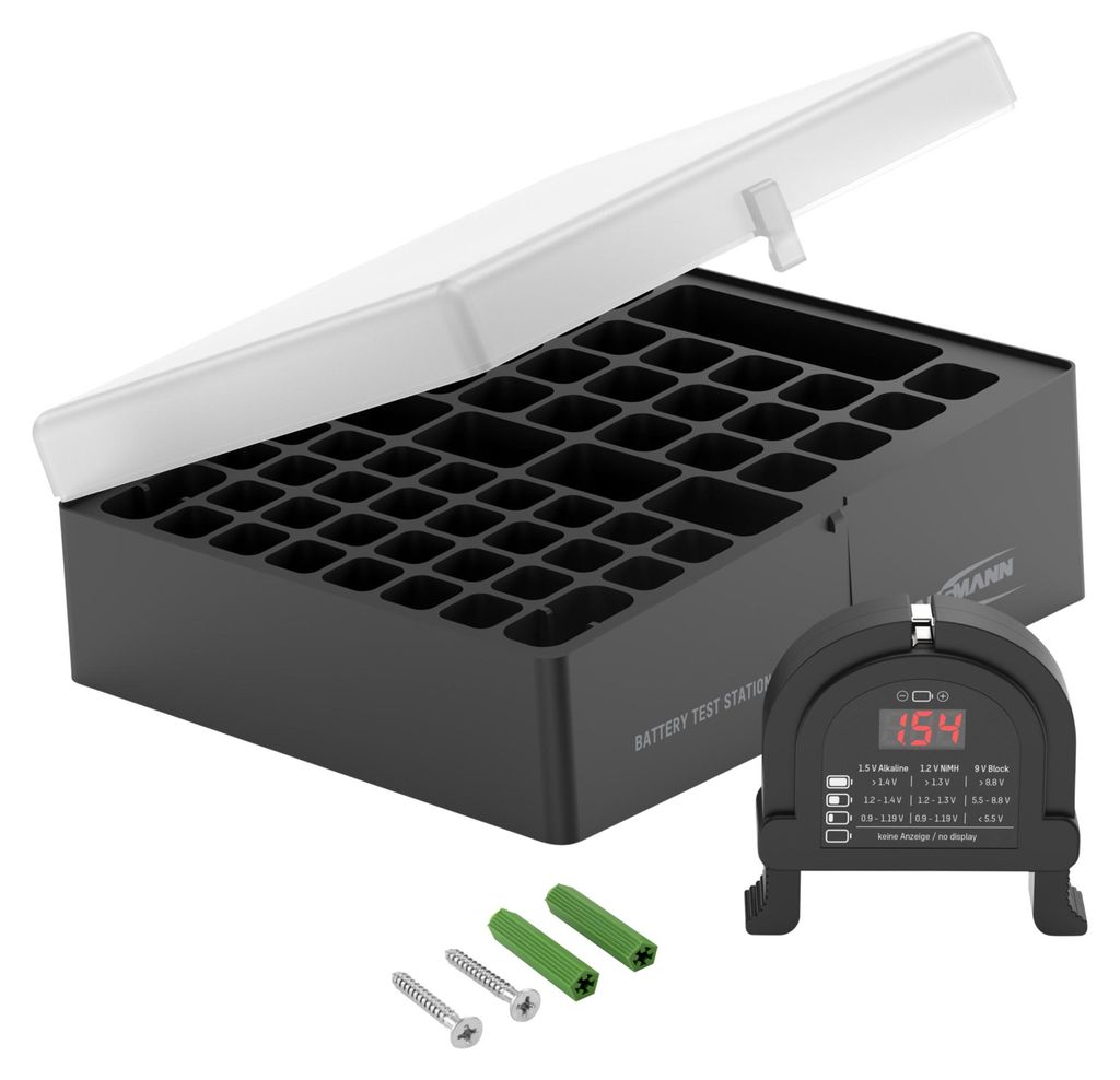 ANSMANN Batteriebox inkl. Tester für 56 Batterien AAA, AA, Produktbild 