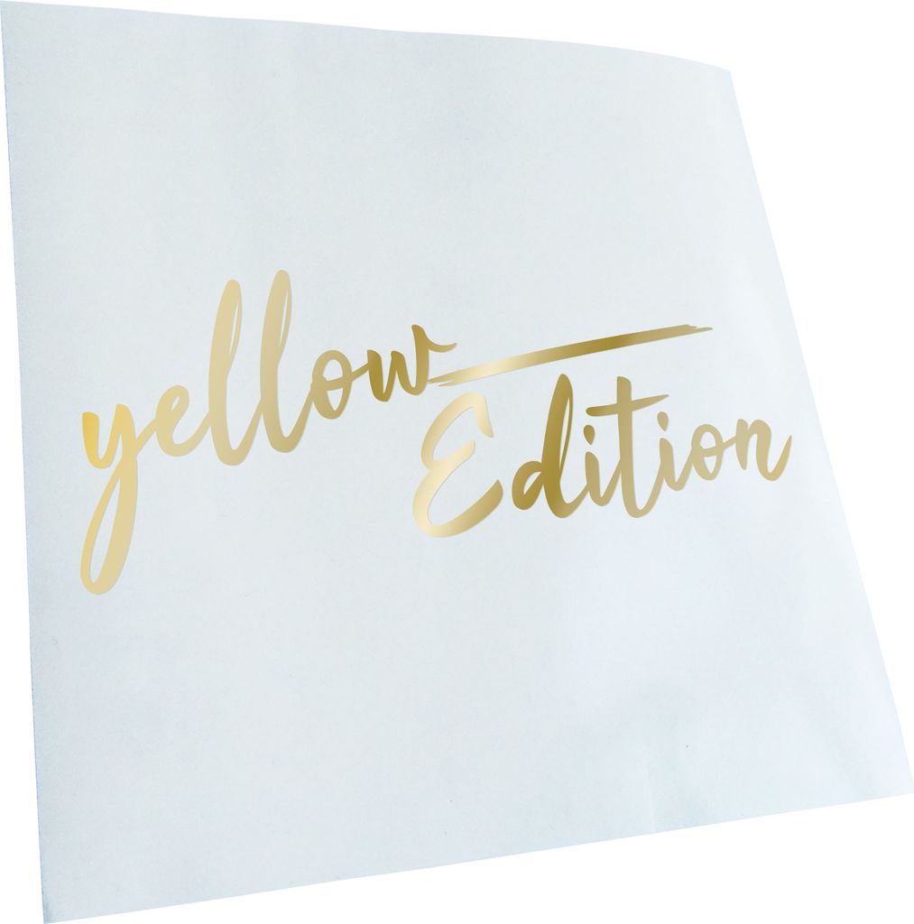 Kiwistar - Autoaufkleber - Yellow Edition Gelb - Goldchrom - 50x20cm - Aufkleber für Auto, Laptop, Fahrrad, LKW, Motorrad mehrfarbig JDM Decal Racing