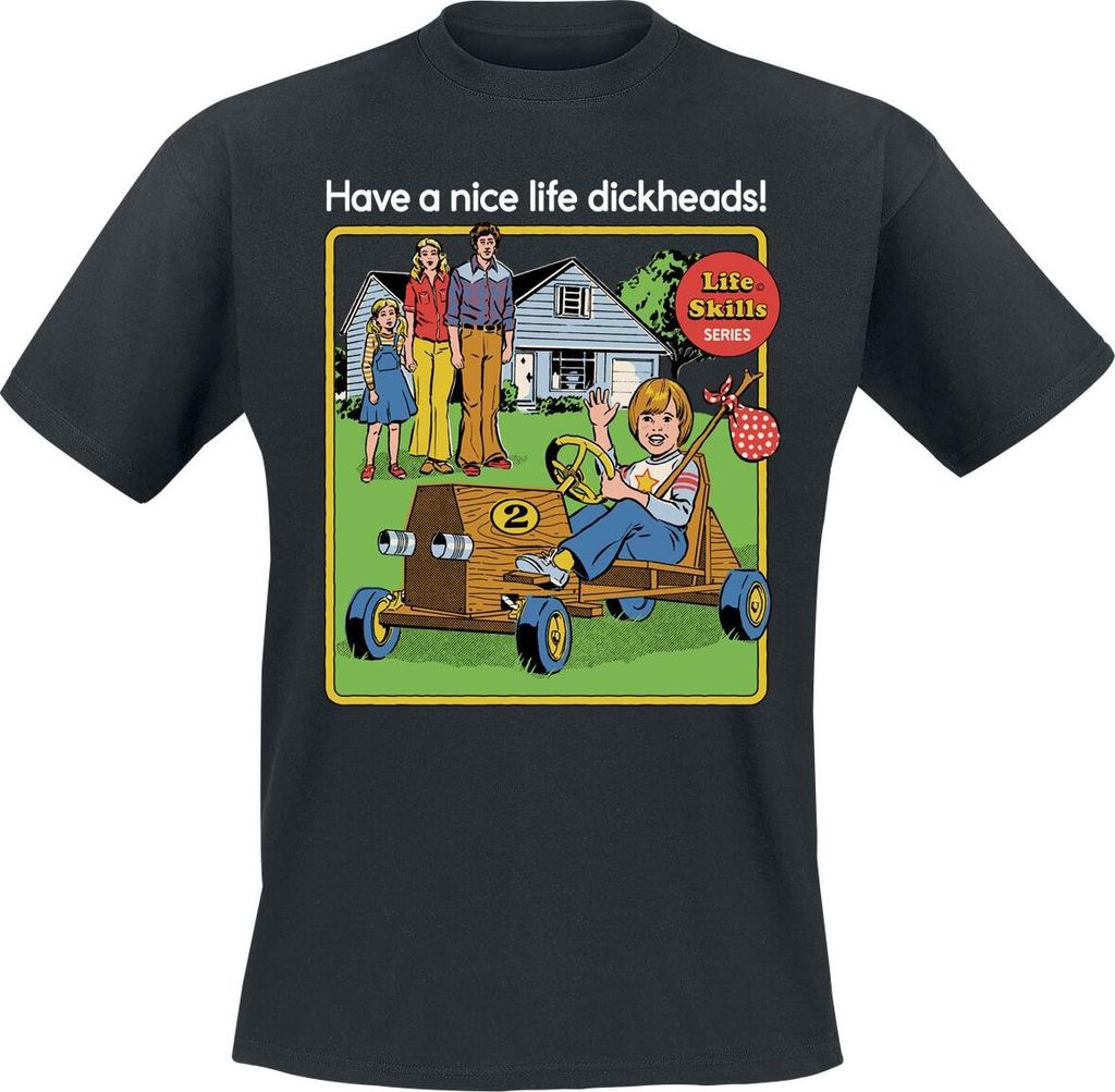 Steven Rhodes T-Shirt Herren Have A Nice Life schwarz XXL