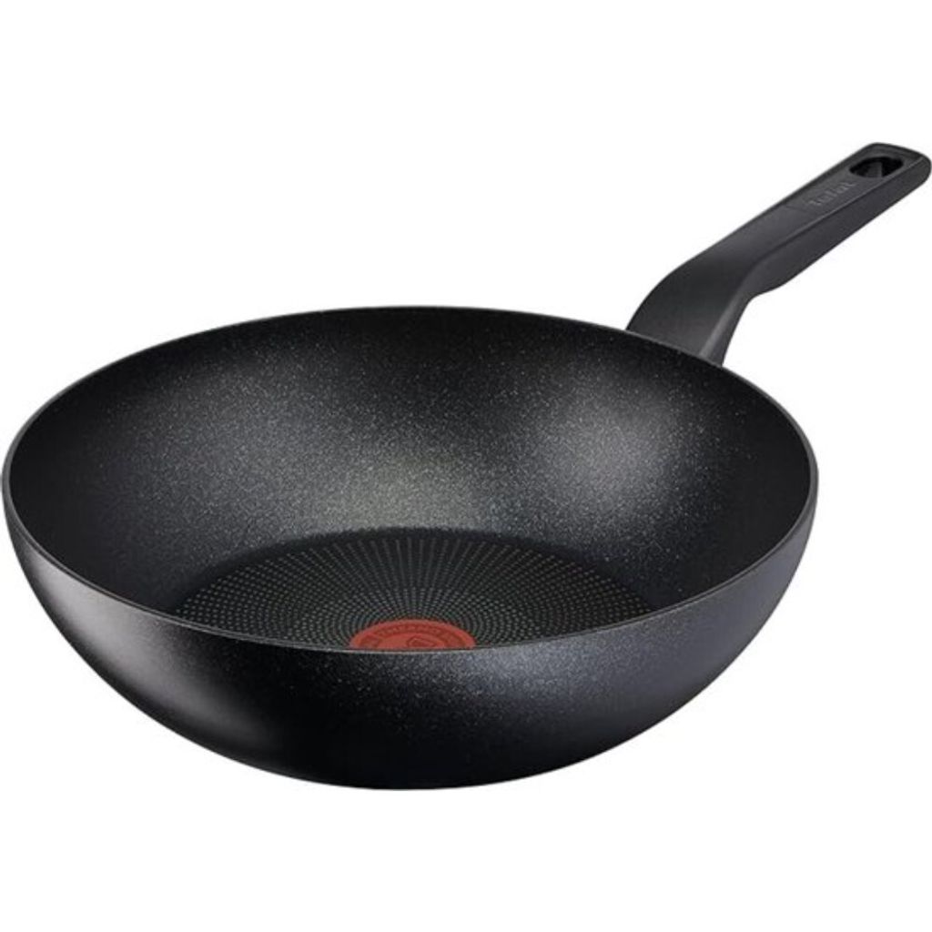 Tefal Titanium Force G30319 Wok-Pfanne 28 cm, Rund, Wok-/Bratpfanne, Schwarz, Titan, Aluminium, 3,67 l