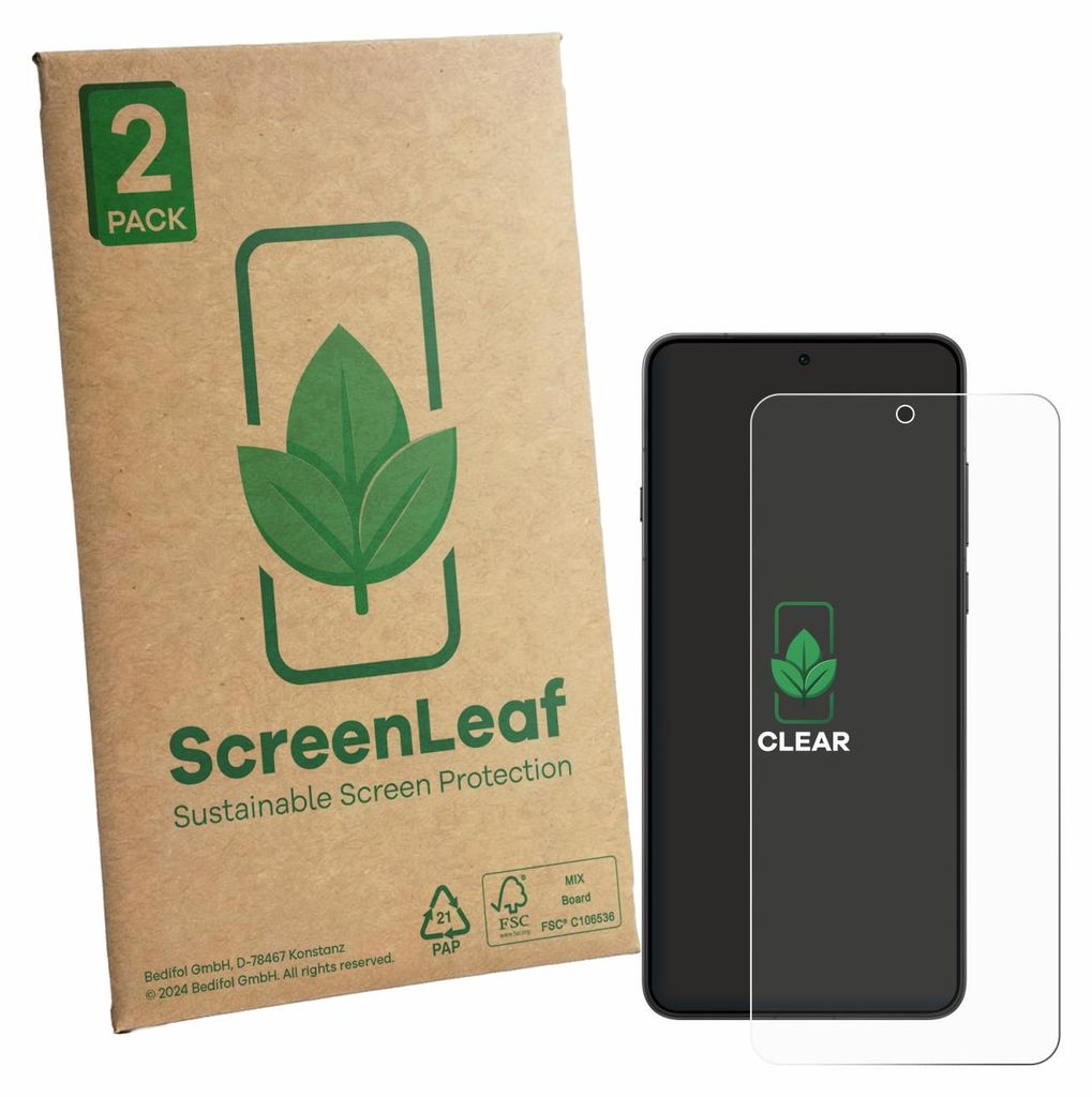 2x ScreenLeaf Schutzfolie für Oppo Find X9 Ultra nachhaltiger Displayschutz Display Schutz Folie Klar Transparent