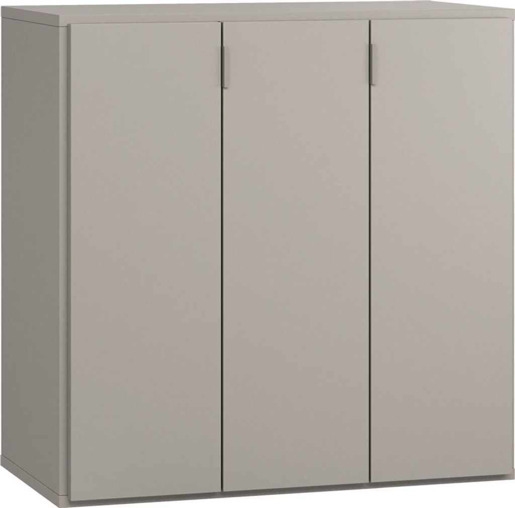 Kommode Bentos 06, Farbe: Grau - Abmessungen: 92 x 90 x 47 cm (H x B x T)