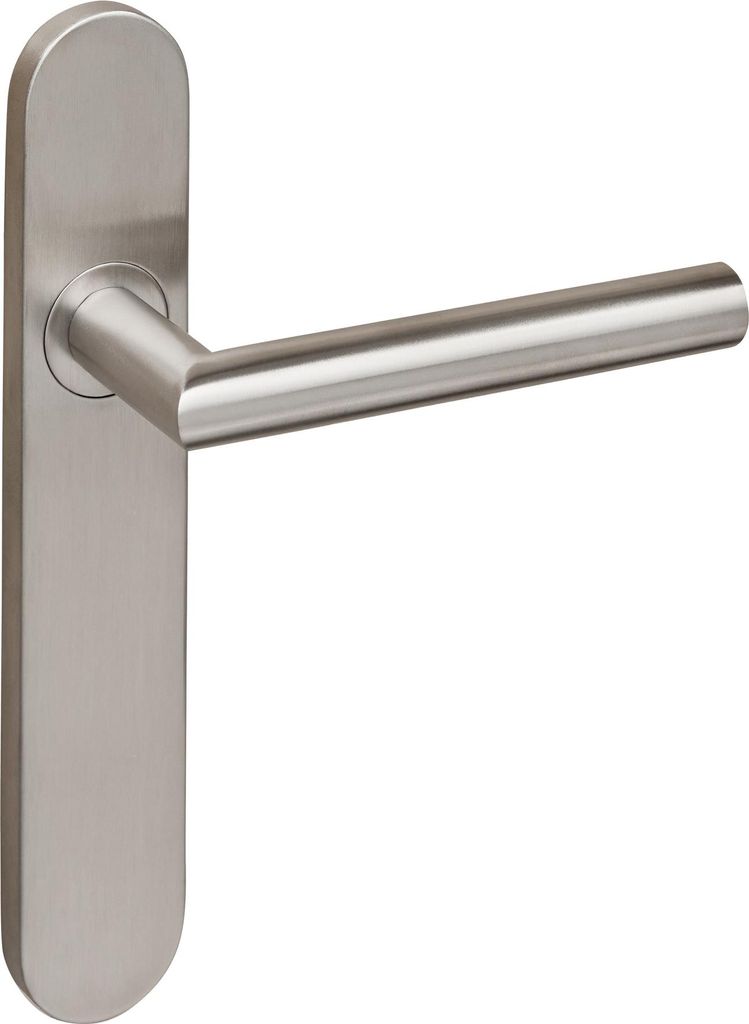 Lavuzo Türgriffe Mantua Edelstahl mit abgerundetem Schild - Pro Set