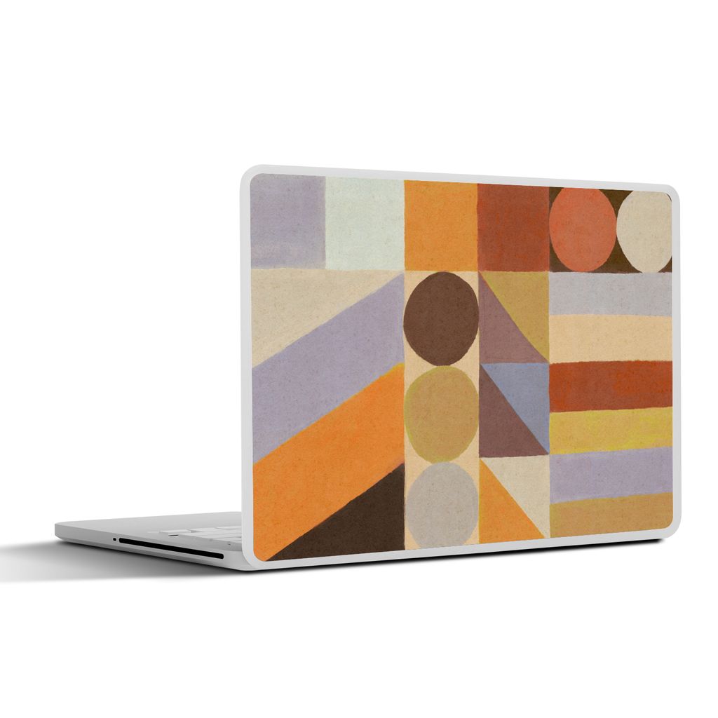 MuchoWow Laptop Aufkleber Sticker Cover Geometrie - Formen - Farben - Pastell 30x21 cm - Sticker für Laptop - Selbstklebend
