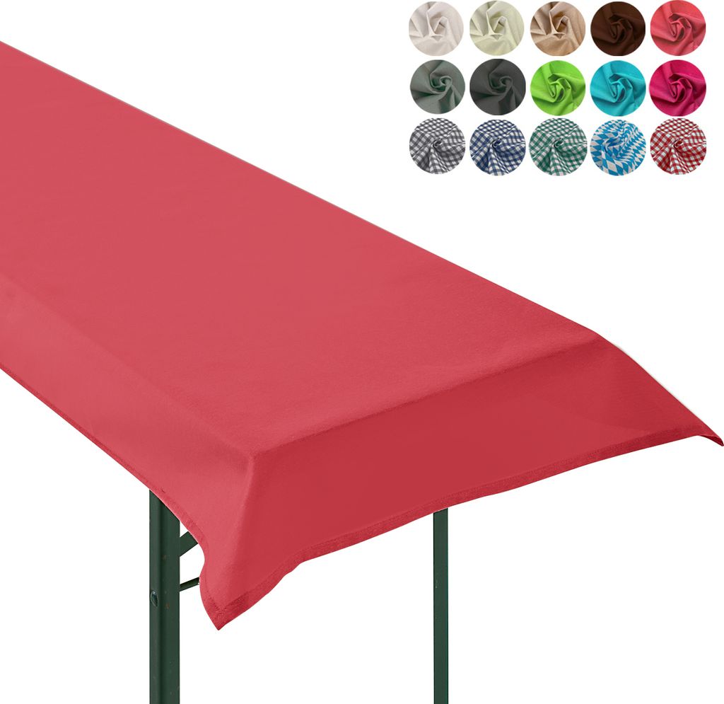 heimtexland Tischdecke Bierzeltgarnitur Biertischdecke Garten Tischdeko Party Event Dekoration Typ861 Rot 90x240 cm