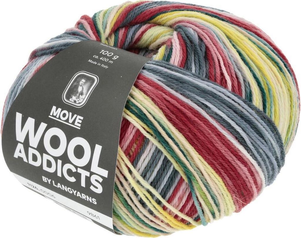 Lang Yarns - Move 0006 anthrazit rot grün gelb