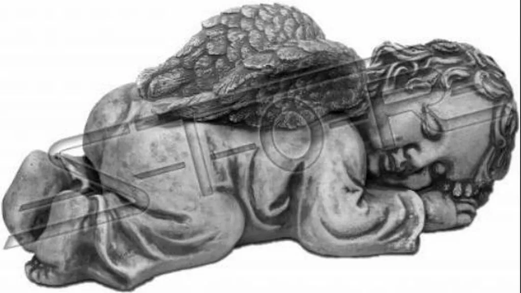 Décoration funéraire ange 17cm pour cimetière et jardin de souvenir