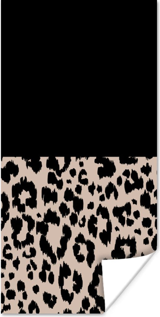 MuchoWow Poster Panther Druck - Tiere - Schwarz 80x160 cm - Kinderzimmer