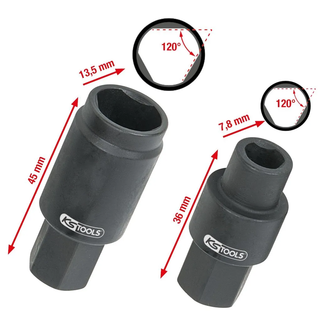 Kit 2 Bussole KS Tools per Revisione Pompa Bosch Diesel VP37 VE