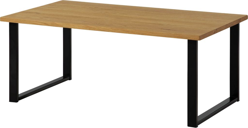 MASSIVMOEBEL24 Couchtisch Wildeiche 120x65x45 natur geölt LINDAU #02