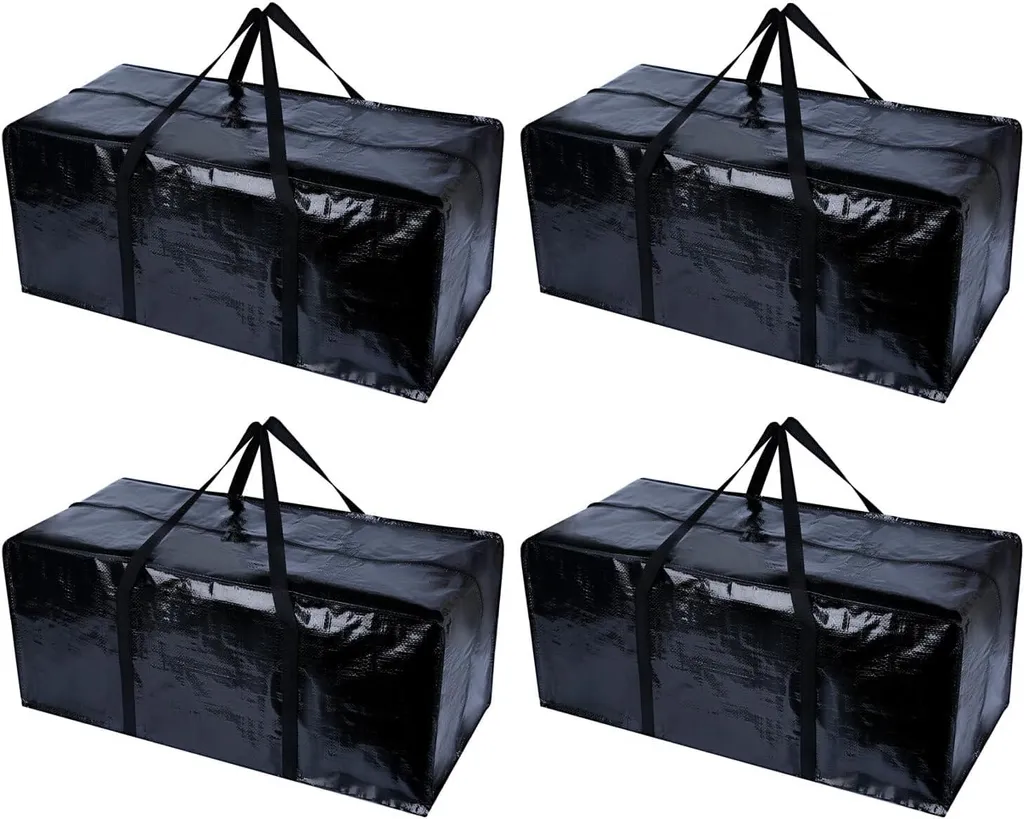 Lot de 4 sacs de stockage imperméables XXL avec poignées renforcées