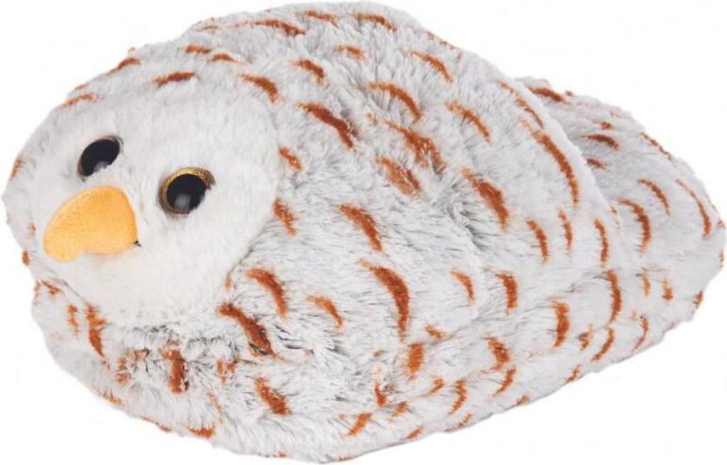 scaldapiedi gufo junior 35 x 25 cm in peluche bianco Immagine del prodotto 
