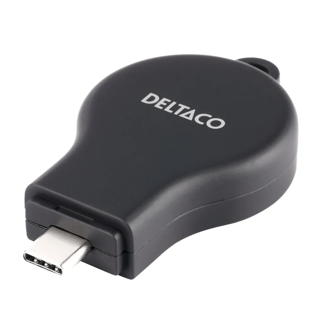 DELTACO QI-1045 Chargeur sans fil magnétique 3-en-1 Powerbank Noir