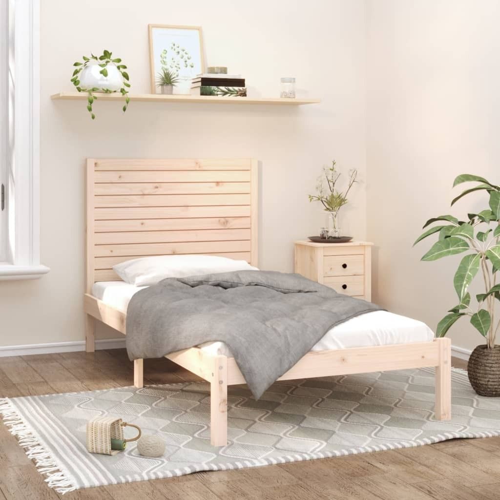"2026 Promotion" Massivholzbett Schlafzimmer - 90x200 cm - Polsterbett CC4774