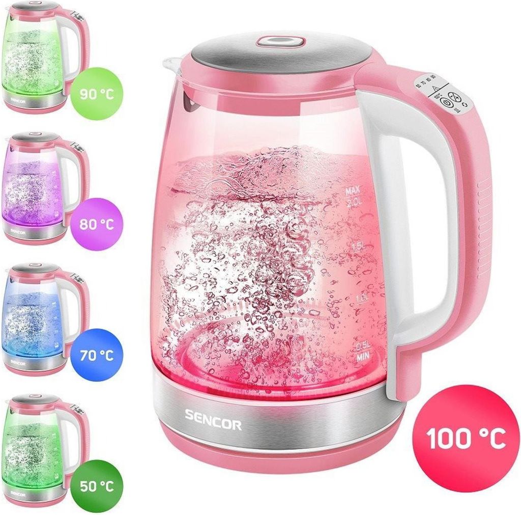 Sencor SWK 2194RD Glaswasserkocher 2,0 Liter Kapazität 2200 Produktbild 