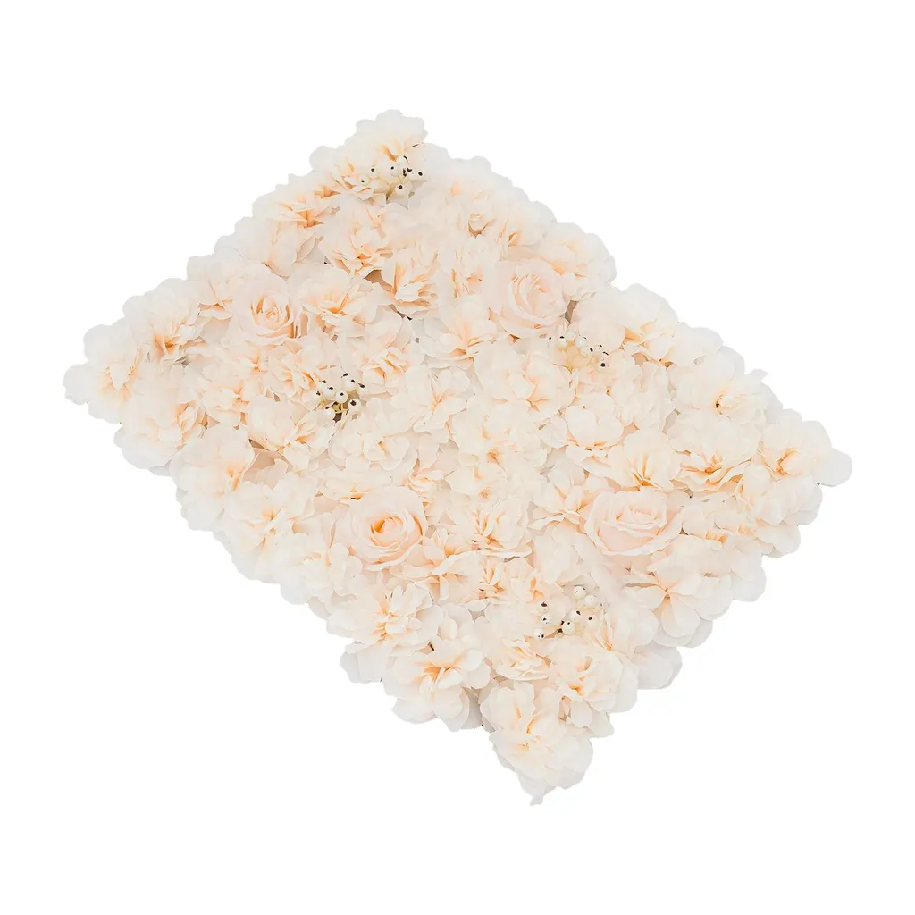 Panneau de fleurs artificielles 60x40cm - Mur végétal sans entretien x6
