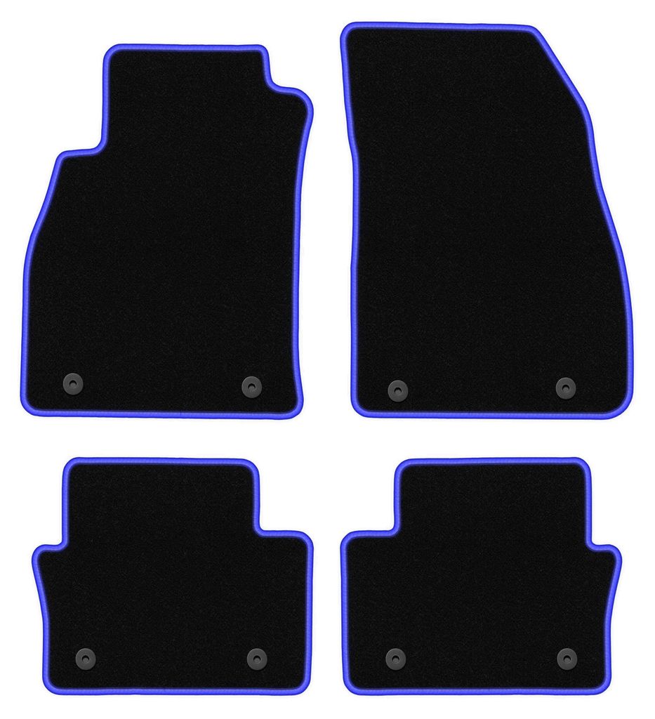 Fußmatten Velours Schwarz/Blau für Opel Insignia A FL Produktbild 