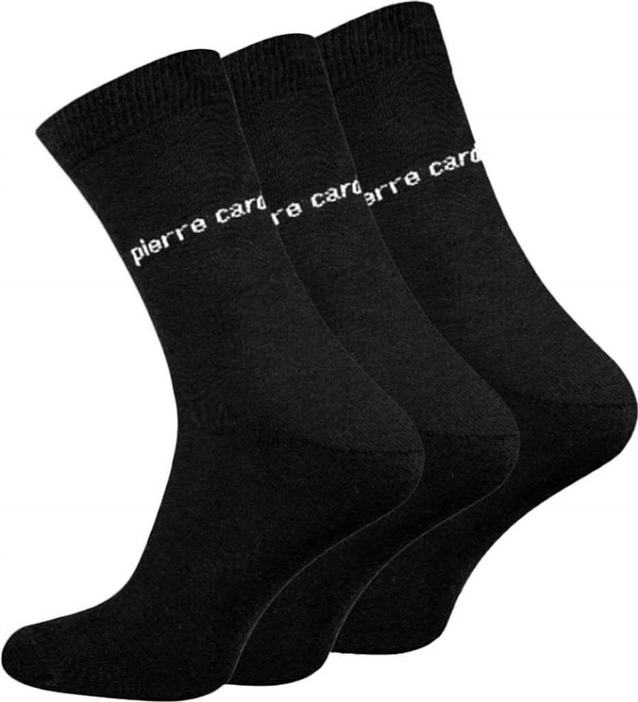 Pierre Cardin Herren Socken 3 Pack Freizeitsocken Alltagssocken Schwarz Gr.39-42