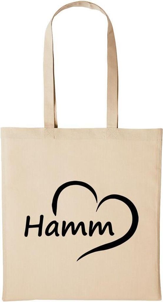 Huuraa Baumwollbeutel Hamm Geschenk Einkaufstasche Natural 10 Liter Baumwolle Hamm Accessoire