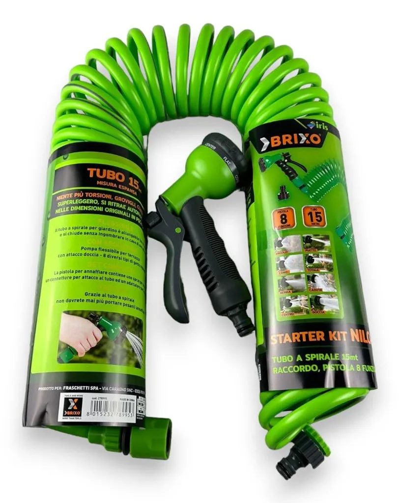 Tuyau d'arrosage extensible 15m Brixo Iris Nilo avec pistolet 8 jets - 3