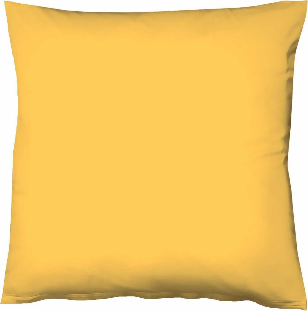 liebling Kissenhülle Interlock Jersey 80 x 80 cm, Farbe sonnengelb, Kissenbezug aus 100% Baumwolle, edler Glanz, waschbar 60 Grad