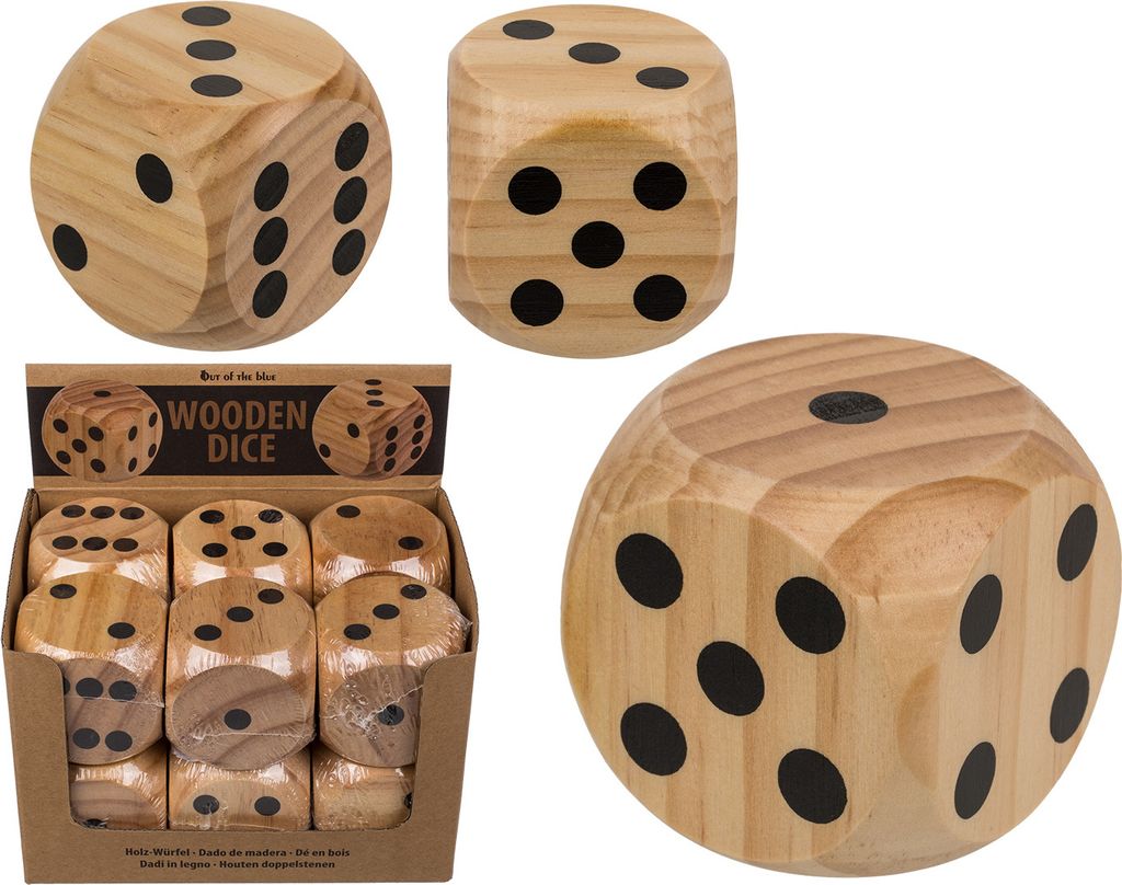 Drevená kocka OOTB s rozmermi približne 6 x 6 cm Obrázok produktu 