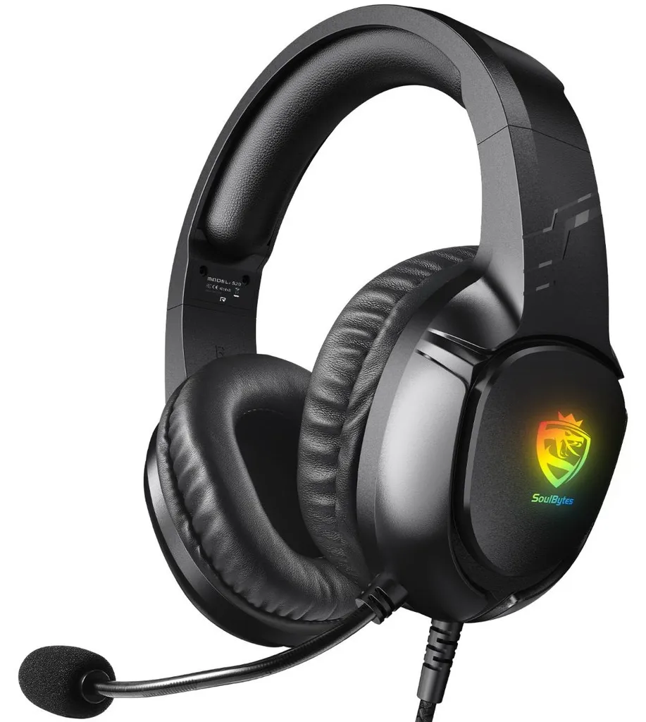 Casque Gamer Anti-Bruit Noir LED en ABS pour Finir vos Jeux sur Console