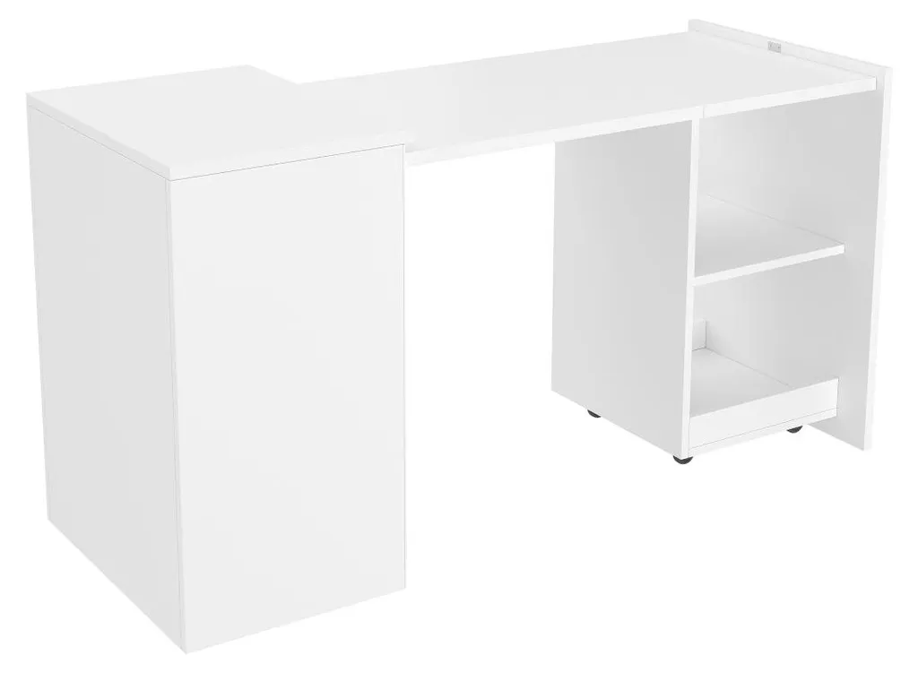 Table pliante multifonctions blanche bureau anti-encombrement 126 cm - 15